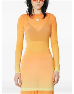 Платье с полосками и эффектом омбре, оранжевый Adidas