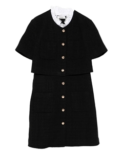 Платье мини с декоративными пуговицами, черный Sandro