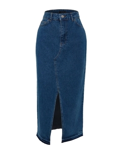 Макси юбка, Blue denim Trendyol