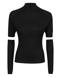 Джемпер в рубчик, черный Hinnominate