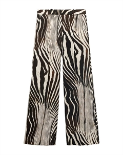 Широкие брюки со складками спереди Wild, Brown/Dark brown Mango