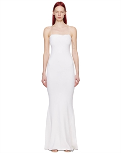 Платье макси Les Sculptures 'La robe Aro', белый Jacquemus