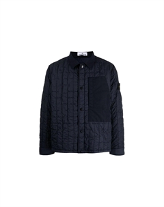 Стеганая куртка с аппликацией «компас», синий Stone island