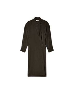 Платье Straight Collar Twisted Dress, Dark Espresso Lemaire