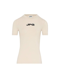 Футболка Printed Baby Tee, Light Beige/Black Jean paul gaultier