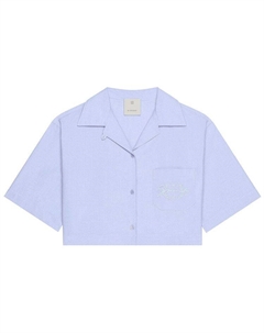 Рубашка Cropped Pyjama Shirt, Baby Blue Givenchy