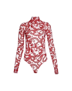 Боди Jacquard Bodysuit, Pink/Red Givenchy