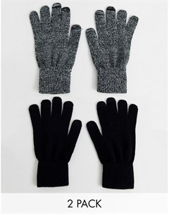 Набор из 2 пар перчаток с отделкой для управления сенсорными гаджетами New look
