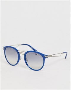Темно синие круглые солнцезащитные очки Vogue