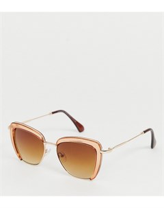Розовые круглые солнцезащитные очки Stradivarius