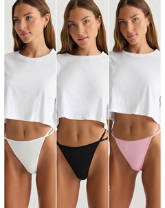 Стринги, Rose/Black/White Trendyol