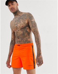 Оранжевые шорты для плавания с фирменной тесьмой Good for nothing