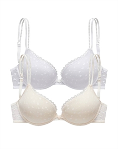 Бюстгальтер пуш-ап, Cream/natural white Petite fleur