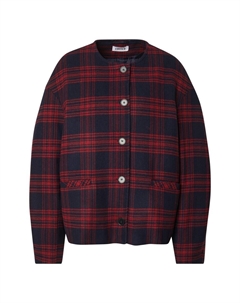 Демисезонная куртка Aino Wool, Navy/Red Edited