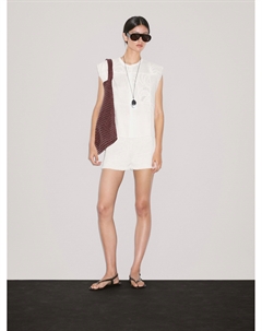 Трикотажные шорты из хлопковой смеси, белый Massimo dutti