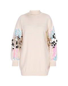 Вязаное платье, Wool white Izia