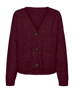 Вязаный кардиган VMBOOM, Wine red Vero moda