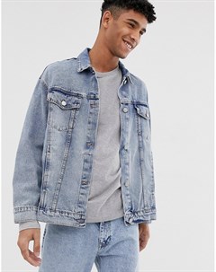 Голубая джинсовая oversize куртка Cheap monday