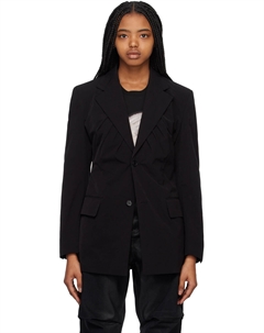 Черный пиджак со сборками We11done