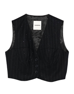 Топ в тонкую полоску, синий Sandro