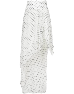 Асимметричная юбка с оборками и узором в горох, белый Alexandre vauthier