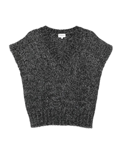 Топ с короткими рукавами и V-образным вырезом, серый Parosh