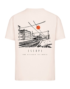 Футболка Escape Discover the World Town Train Station, Dusky pink F4nt4stic