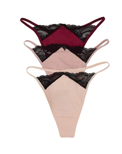 Стринги, Beige/Dusky pink/Wine red Trendyol