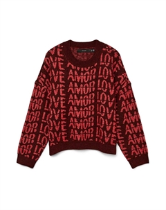 Свитер VMLove, Red/Bordeaux Vero moda