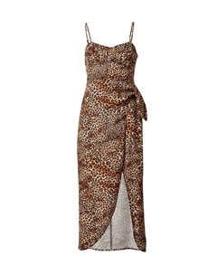 Макси платье Sue, Beige/Brown/Black Edited