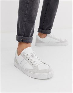 Белые кроссовки с логотипом Versace jeans