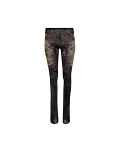 Брюки Printed Médaillon Mesh Trouser, Black/Vintage Blue/Green Jean paul gaultier