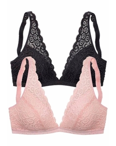 Треугольный бюстгальтер, Rose/Black Petite fleur