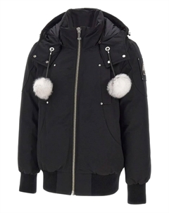 Бомбер Debbie с отстегивающимся капюшоном, черный Moose knuckles