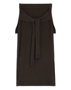 Юбка миди в рубчик, коричневый Lemaire