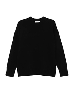 Вязаный свитер с круглым вырезом, черный Co collection