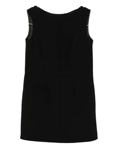 Платье мини без рукавов с вырезом-лодочкой, черный Prada