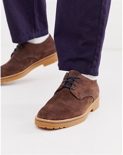 Коричневые замшевые туфли на шнуровке Timberland