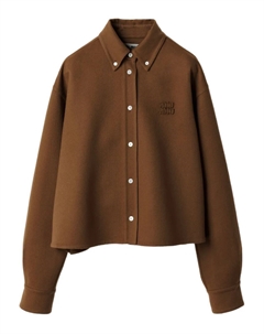 Рубашка из двойного кашемира Miu miu