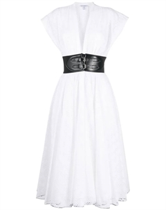 Платье с перфорацией, белый Alaia