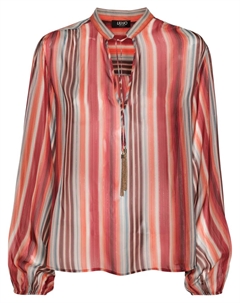 Полосатая блузка с кисточками, красный Liu jo