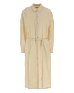 Платье-рубашка с поясом, нейтральный Lemaire