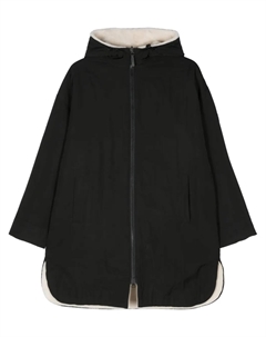 Двустороннее пальто с нашивкой-логотипом, черный Yves salomon