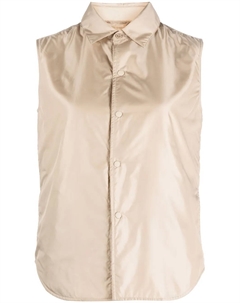 Жилет с блеском и застежкой на кнопки, нейтральный Aspesi