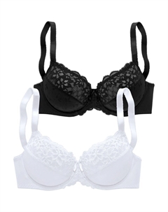 Футболка-бюстгальтер, Black/White Petite fleur