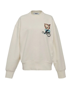 Свитшот с котенком, нейтральный Msgm