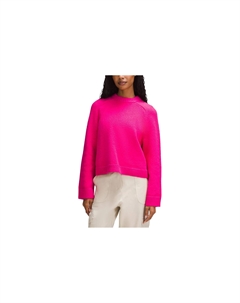 Футболка из мериносовой шерсти с хлопком женская розовая Lululemon