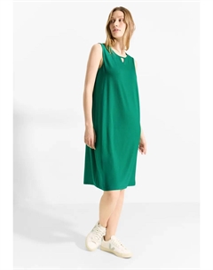 Летнее платье с разрезом на круглой шее, зеленый Cecil