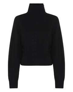 Свитер с косами, черный Not shy