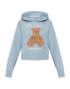 Худи с длинными рукавами и мотивом медведя, синий Palm angels